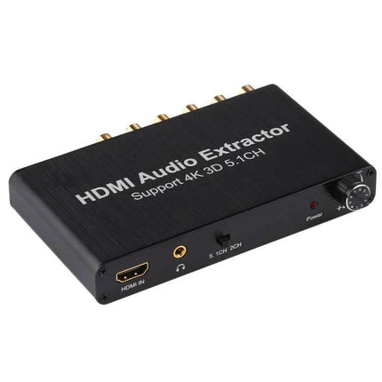 HDMI Audio Extractor for 5.1 Channel Surround Sound in Home Theaters - compact HDMI audio extractor supporting DTS/AC-3 for Blu-ray and gaming setups