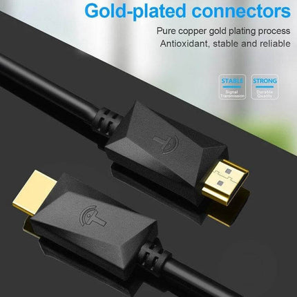 Rocketek 2-Meter HDMI Cable for Connecting TVs and Devices - gold-plated connectors for stable 4K video and audio
