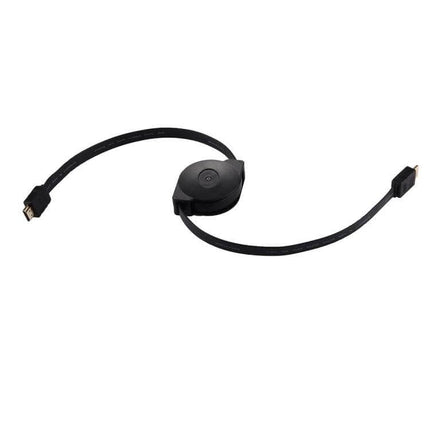 HDMI Cable 1m with Mini and Micro Adapters for TVs and Devices - retractable black HDMI cable with mini and micro adapters