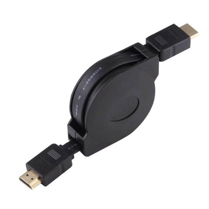 HDMI Cable 1m with Mini and Micro Adapters for TVs and Devices retractable black cable with HDMI, mini and micro adapters
