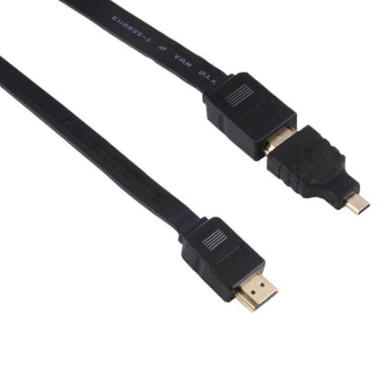 HDMI Cable 1m with Mini and Micro Adapters for TVs and Devices - 1m flat HDMI with mini and micro adapters for TV, projector, tablet connections