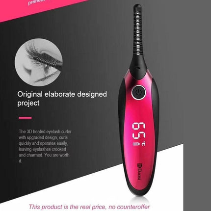 Heated Portable Eyelash Curler For Daily Lash Curling - compact heated curler with LED temp display for travel and morning routines