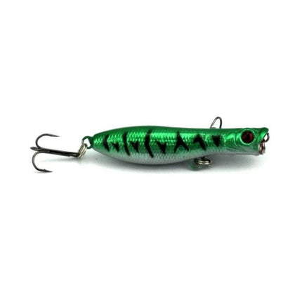 HENGJIA 6 cm Popper Lures Bionic Fishing Bait For Freshwater - green multi-color 6cm clear lifelike popper with treble hooks for surface popping