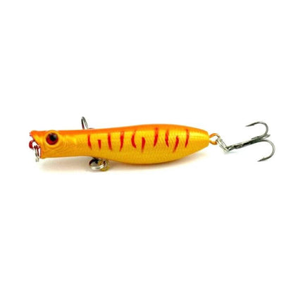 HENGJIA 6 cm Popper Lures Bionic Fishing Bait For Freshwater — colorful 6cm clear lifelike popper lure with popping action for freshwater