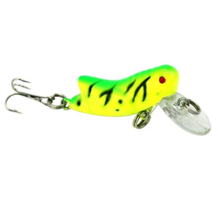 HENGJIA Biomimetic Fly Locust Lure 4.5cm For Fishing bright yellow-green lifelike locust bait with 3D eye and treble hook