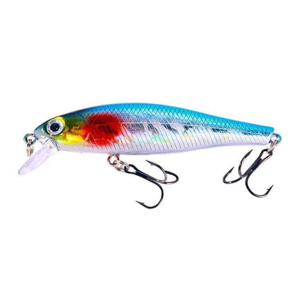 HENGJIA Minnow Lure Floating 8.8cm For Freshwater Fishing - multi‑color 8.8cm floating minnow lure, plastic body with metal treble hooks, ideal for clear-water bass