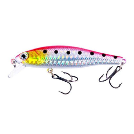 HENGJIA Minnow Lure Floating 8.8cm For Freshwater Fishing - 8.8cm lightweight plastic minnow lure, floating surface action, 10-color set, metal treble hooks
