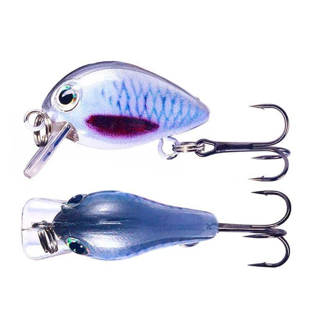 HENGJIA Floating Mini 2.5cm Luya Bait For Freshwater Fishing – compact 2.5cm floating lure with 3D eyes and treble hooks for ponds, rivers, lakes