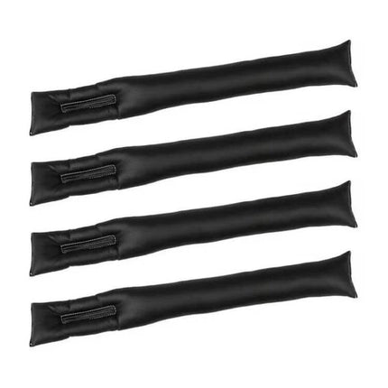 Leather Car Seat Gap Filler for Preventing Items from Falling - black leather seat gap stoppers that attach to seat belt catch to block keys, phone, small items