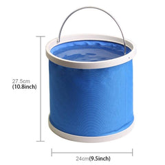 KANEED 11L Portable Foldable Water Bucket for Camping, Car Washing, and Outdoor Activities - Assorted Colors