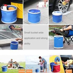 KANEED 11L Portable Foldable Water Bucket for Camping, Car Washing, and Outdoor Activities - Assorted Colors