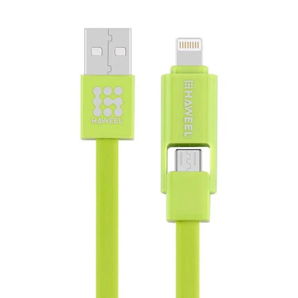 HAWEEL Cable for Everyday Phone Charging and Data Syncing - lime green Micro USB to USB cable for charging and syncing Android devices