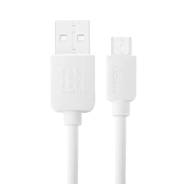 HAWEEL Micro USB Cable for Everyday Device Charging - white USB to micro-USB cable for phone and tablet charging and syncing