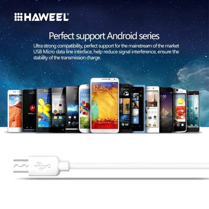 HAWEEL Micro USB Cable for Everyday Device Charging - white micro USB cable and Android smartphones lineup