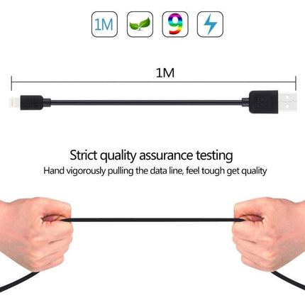 HAWEEL USB Cable for Daily iPhone and iPad Charging Needs black 1M durable charging and data sync cable