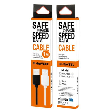 HAWEEL USB Cable for Daily iPhone and iPad Charging Needs — 1m safe charge speed data cable for fast sync and charging