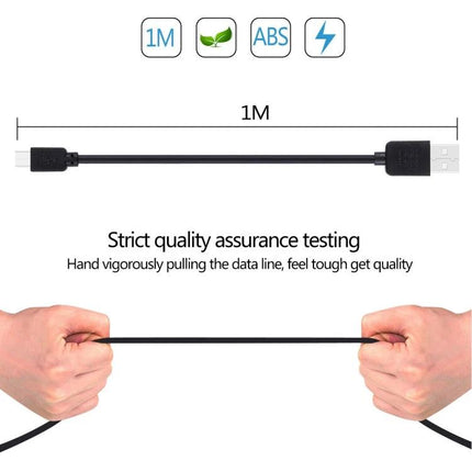 HAWEEL Micro USB Cable for Daily Smartphone Charging Needs – 1M durable black cable with copper conductor for charging and data transfer