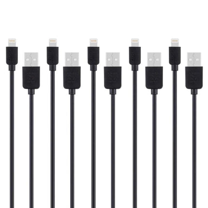 HAWEEL Cables for Daily iPhone Charging and Home Use - pack of five black Lightning to USB charging and syncing cables for home or office