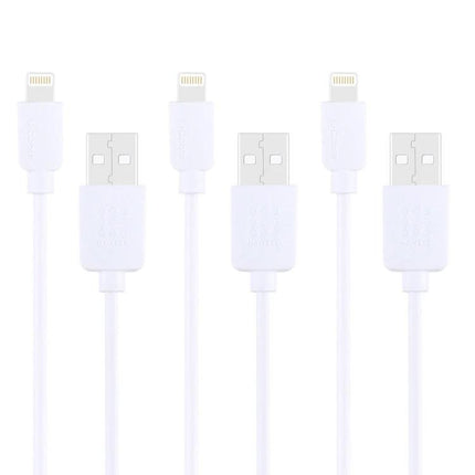 HAWEEL Cables for Daily iPhone and iPad Charging Essentials – white USB to Lightning cables for everyday charging and syncing