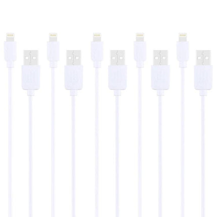HAWEEL Cable for Everyday iPhone Charging and Syncing shown as multiple white Lightning-to-USB cables for charging, syncing, and travel