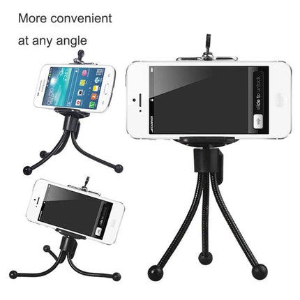 HAWEEL Flexible Octopus Tripod for Phones and Cameras shown holding smartphone at various angles on flexible legs
