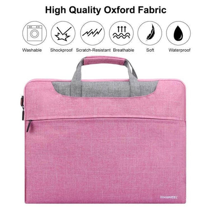 HAWEEL 15-17 Inch Laptop Handbag for Daily Travel and Protection - pink oxford fabric, washable, shockproof, scratch-resistant, waterproof sleeve