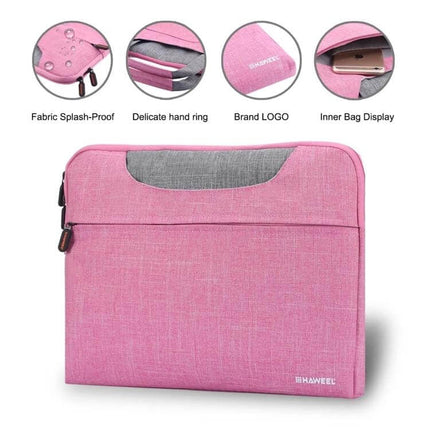 HAWEEL 15-17 Inch Laptop Handbag for Daily Travel and Protection – pink splash-proof laptop sleeve with front pocket and inner compartment