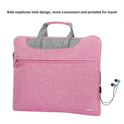 HAWEEL 15-17 Inch Laptop Handbag for Daily Travel and Protection pink laptop sleeve with side earphone hole and front zip pocket