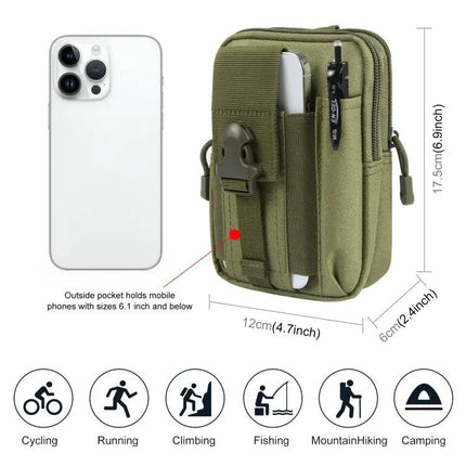Haweel Hiking Belt Waist Bag 7 Inch Phone Pouch For Outdoor Use