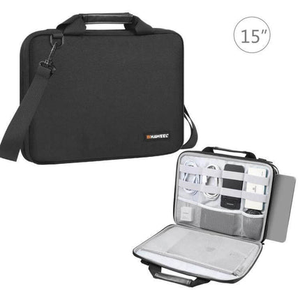 HAWEEL Briefcase Crossbody Laptop Bag for 15-16 Inch Laptops black waterproof polyester briefcase with organized interior and shoulder strap