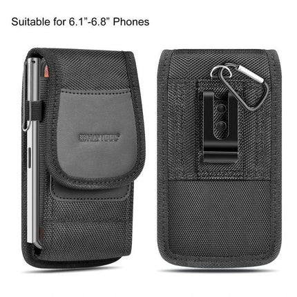 HAWEEL Nylon Belt Clip Pouch for 6.1 to 6.8 Inch Phones durable nylon oxford carry case with belt clip and cushioned interior