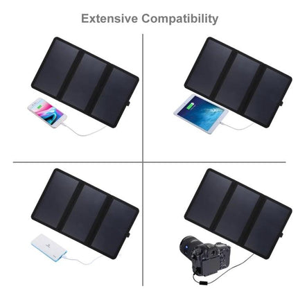 HAWEEL Foldable Ultrathin Solar Panel Charger for Portable Power charging phone, tablet, power bank and camera outdoors