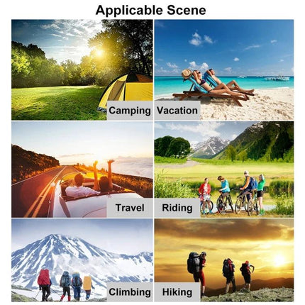 HAWEEL Foldable Ultrathin Solar Panel Charger for Portable Power powering devices during camping, hiking, travel, beach vacation and outdoor activities