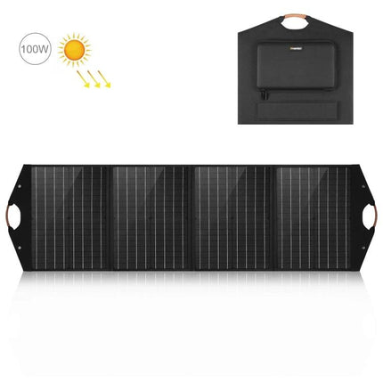 HAWEEL 100W Foldable Solar Panel Charger for Travel Use – compact monocrystalline foldable solar panel with carry handles and storage pouch