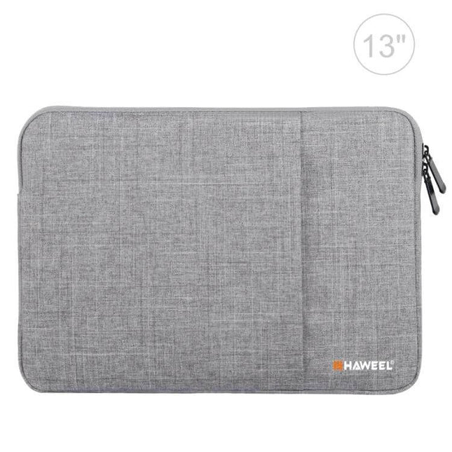 Compact Laptop Sleeve for 13-Inch and Under Devices in Heather Gray With Zippered Pocket for Commuting Protection