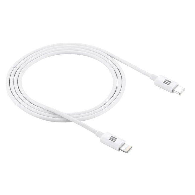 HAWEEL Type-C Cable for Everyday iPhone and iPad Charging - white TPE shielded charging cable, durable flat design for travel and office use