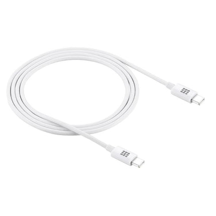HAWEEL USB-C to USB-C Cable for Everyday Device Charging – white TPE‑shielded USB-C to USB-C charging and data cable, 1m length