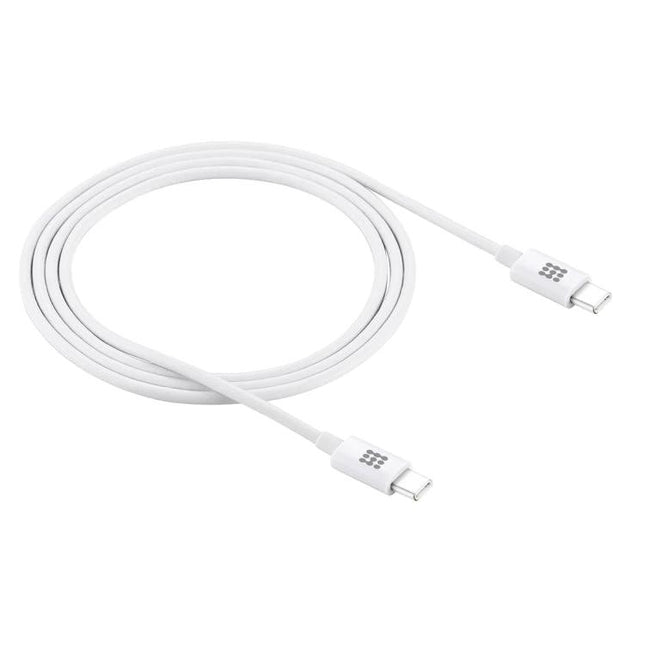 HAWEEL USB-C to USB-C Cable for Everyday Device Charging – white TPE‑shielded USB-C to USB-C charging and data cable, 1m length