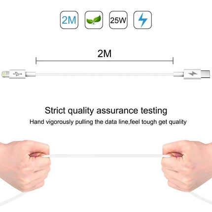 HAWEEL Charging Cable for Daily iPhone and iPad Essentials - 2M durable white charging cable for home, travel and bedside use