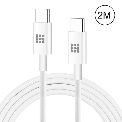 HAWEEL USB-C Charging Cable for Daily Device Needs 2m white USB-C to USB-C charging and data cable