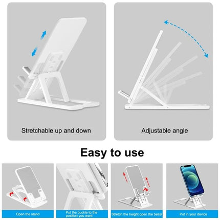 HAWEEL Holder for Steady Device Support on Your Desk showing adjustable angle and height for phones and tablets on a desk