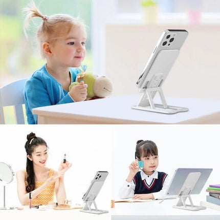 HAWEEL Holder for Steady Device Support on Your Desk - adjustable desk phone and tablet stand for hands-free video calls, streaming, and recipes