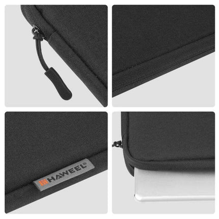 HAWEEL Protective Sleeve Case for 9.7 to 11 Inch Tablets - black polyester zip sleeve with soft lining, corner protection and HAWEEL logo