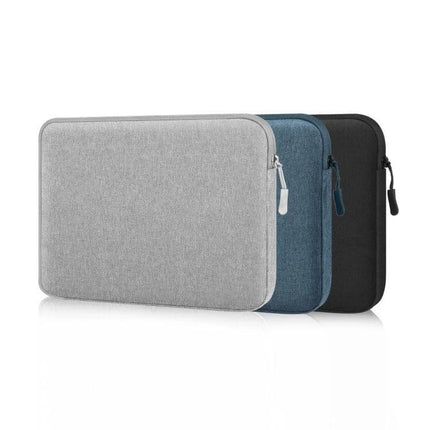 HAWEEL Protective Sleeve Case for 9.7 to 11 Inch Tablets in gray blue and black polyester with zipper, slim padded sleeve for travel and commuting