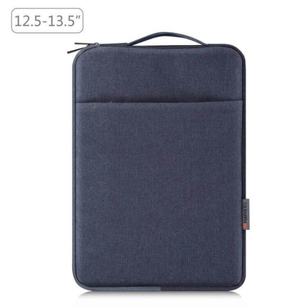 HAWEEL Zipper Laptop Sleeve with Handle for 12.5-13.5 Inch Laptops - slim navy protective sleeve with front pocket and top handle