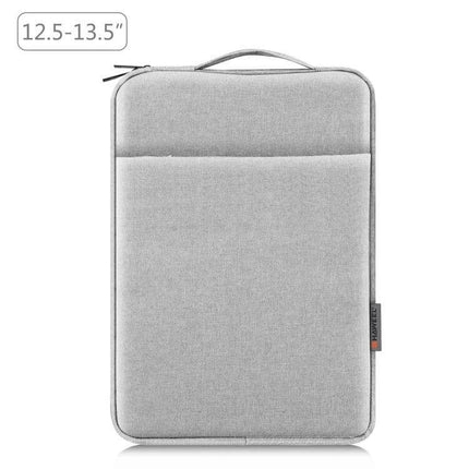 HAWEEL Zipper Laptop Sleeve with Handle for 12.5-13.5 Inch Laptops — slim gray protective sleeve with front pocket and top handle
