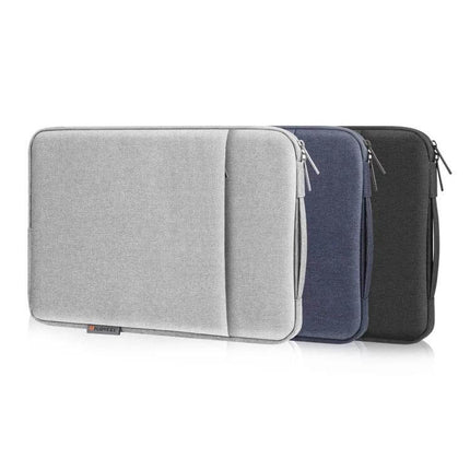 HAWEEL Zipper Laptop Sleeve with Handle for 12.5-13.5 Inch Laptops in gray navy and black, slim protective sleeve with handle and zipper pocket