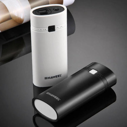 Build Your Own HAWEEL Power Bank for Daily Phone Use - white and black DIY portable chargers with USB port and battery kit