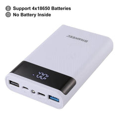 DIY 12000mAh Power Bank Shell with Dual USB Output & LCD Display - Compatible with 4x 18650 Batteries (Batteries Not Included)