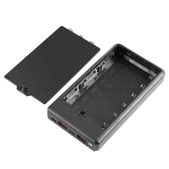 HAWEEL DIY Power Bank Case for Daily On-the-Go Use - open 6x18650 battery kit portable charger case for travel and commuting